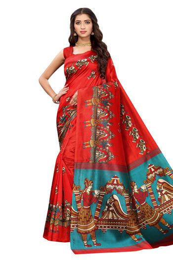 Khadi Silk Casual Wear Printed Saree SR05170454