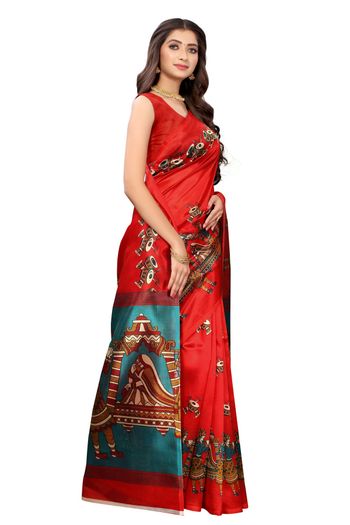 Khadi Silk Casual Wear Printed Saree SR05170454