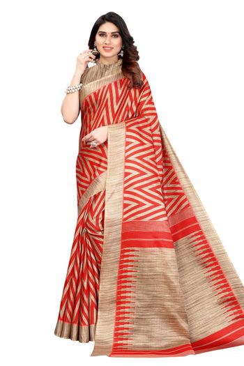 Khadi Silk Casual Wear Printed Saree SR05170465