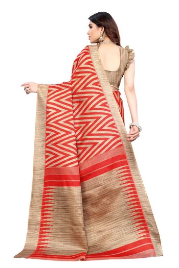 Khadi Silk Casual Wear Printed Saree SR05170465