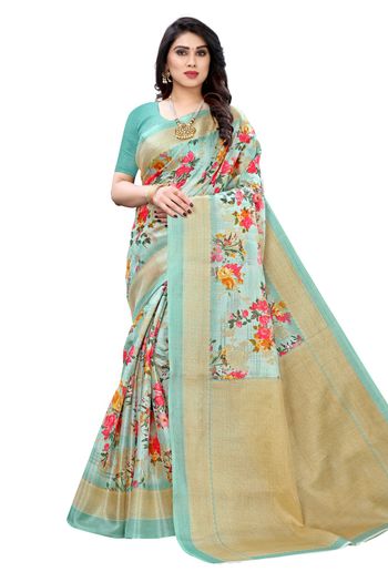 Khadi Silk Casual Wear Printed Saree SR05170461