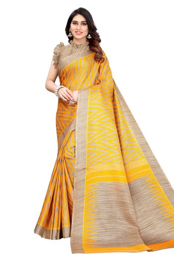 Khadi Silk Casual Wear Printed Saree SR05170469