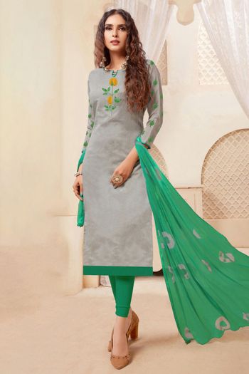 Modal Silk Unstitched Straight Suit SM03230756