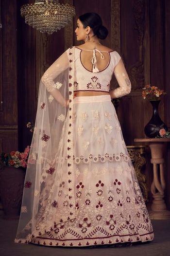 Net Semi Stitched Lehenga Choli LD05680575