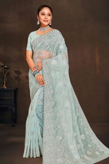 Organza Designer Saree SR04690797