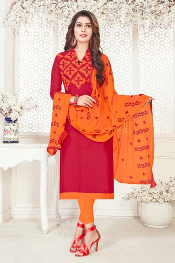 South Cotton Slub Unstitched Straight Suit SM03230754