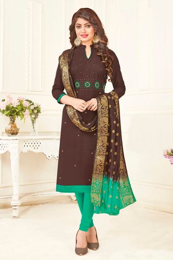 South Slub Cotton Unstitched Straight Suit SM03230775