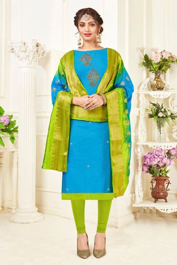 South Slub Cotton Unstitched Straight Suit SM03230777