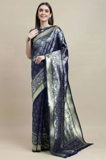 Banarasi Silk Woven Work Casual Wear Saree SR03231732