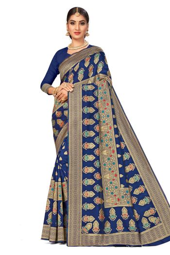 Banarasi Silk Woven Work Casual Wear Saree SR03231766