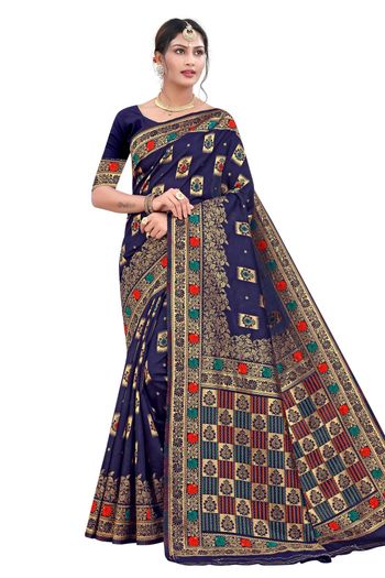 Banarasi Silk Woven Work Casual Wear Saree SR03231806