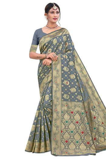 Banarasi Silk Woven Work Casual Wear Saree SR03231814