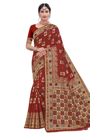 Banarasi Silk Woven Work Casual Wear Saree SR03231810
