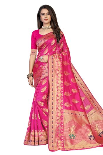 Banarasi Silk Woven Work Casual Wear Saree SR03231803