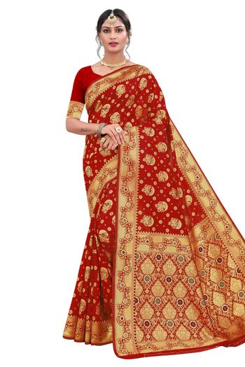 Banarasi Silk Woven Work Casual Wear Saree SR03231813