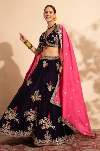 Banglori Silk Embroidery Lehenga Choli LD03880527