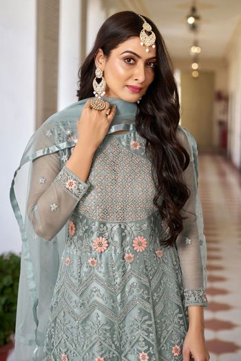 Butterfly Net  Semi Stitched Anarkali Suit SM05350078