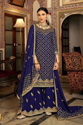 Chinon Semi Stitched Sharara Suit SS05350043