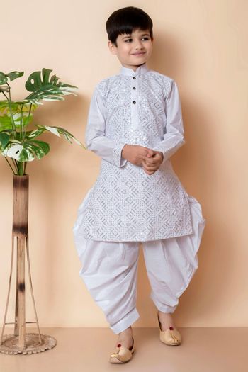 Cotton Embroidery Dhoti Kurta BK05820039