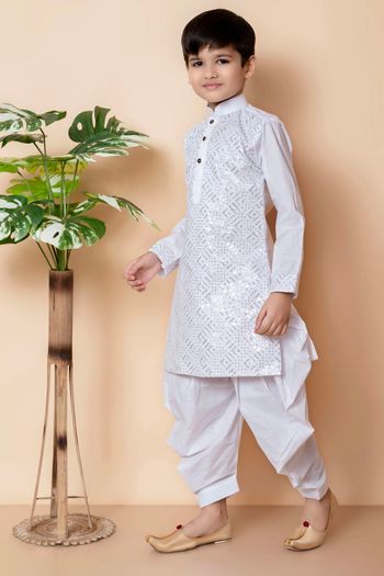 Cotton Embroidery Dhoti Kurta BK05820039