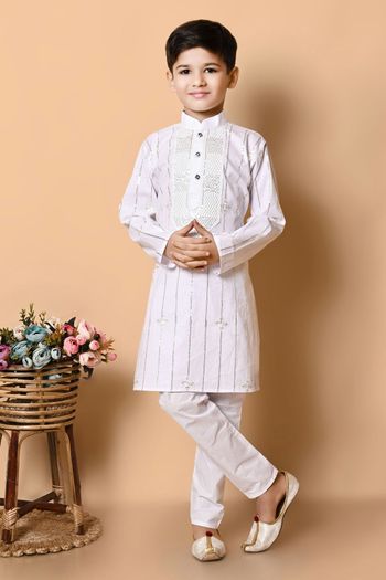 Cotton Embroidery Work Kurta Pajama BK05820582