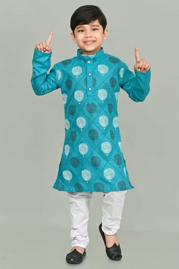 Cotton Printed Kurta Pajama BK05820560