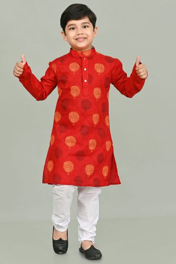 Cotton Printed Kurta Pajama BK05820559