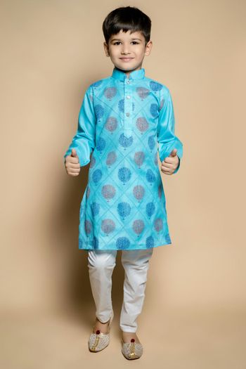 Cotton Printed Kurta Pajama BK05820562