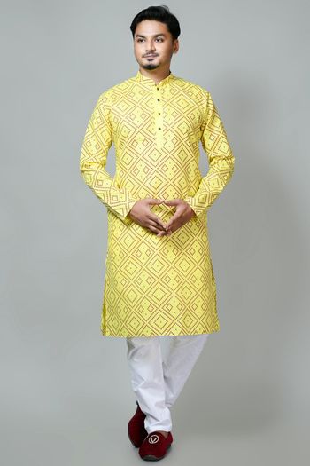 Cotton Printed Kurta Pajama KP05820473