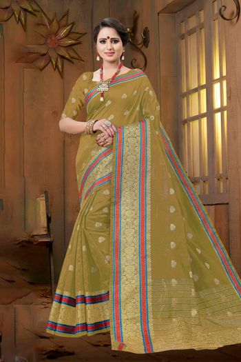 Cotton Silk Woven Work Casual Wear Saree SR03231836