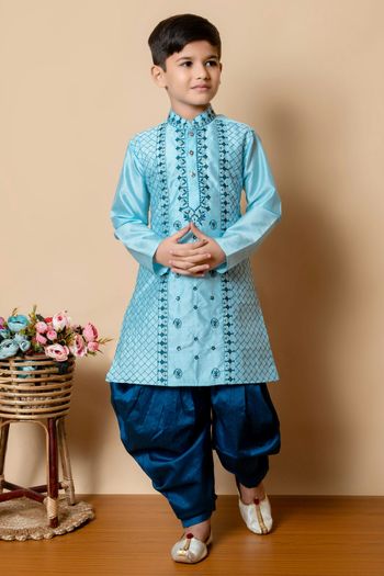 Dhupian Silk Embroidery Dhoti Kurta BK05820028