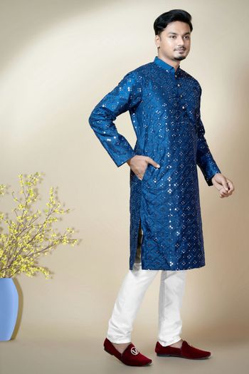 Dhupian Silk Embroidery Kurta Pajama KP05820476