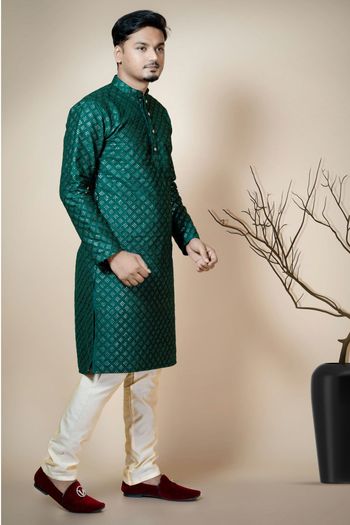 Dhupian Silk Embroidery Kurta Pajama KP05820478