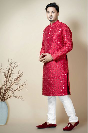 Dhupian Silk Embroidery Kurta Pajama KP05820475