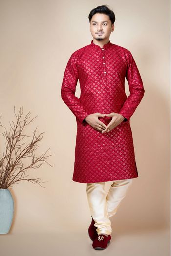 Dhupian Silk Embroidery Kurta Pajama KP05820480