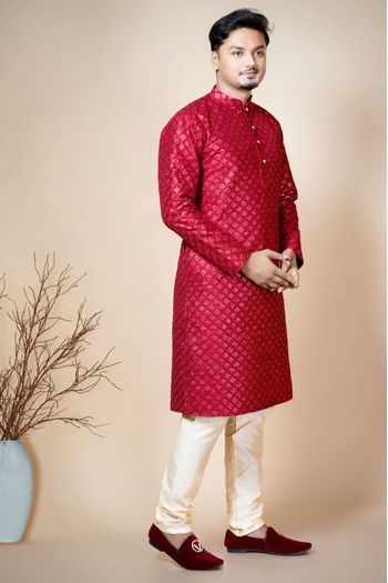 Dhupian Silk Embroidery Kurta Pajama KP05820480