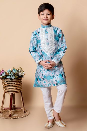 Dhupian Silk Embroidery Work Kurta Pajama BK05820583