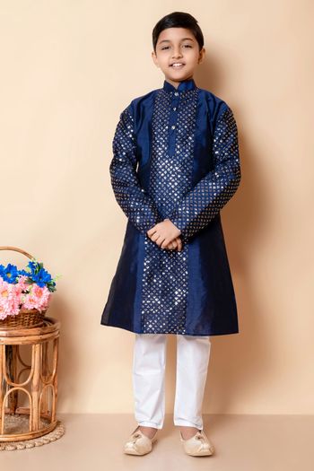 Dhupian Silk Embroidery Work Kurta Pajama BK05820570