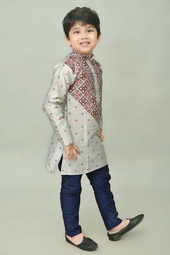 Dhupian Silk Printed Kurta Pajama BK05820549