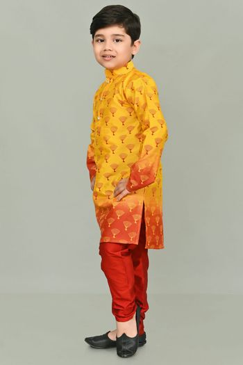 Dhupian Silk Printed Kurta Pajama BK05820556