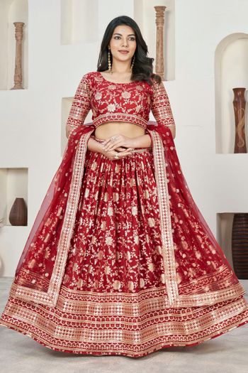 Dola Jacquard Embroidery Lehenga Choli LD03880538