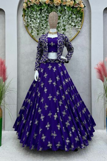 Faux Georgette Embroidery Lehenga Choli LD03880498