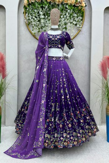 Faux Georgette Embroidery Lehenga Choli LD03880507