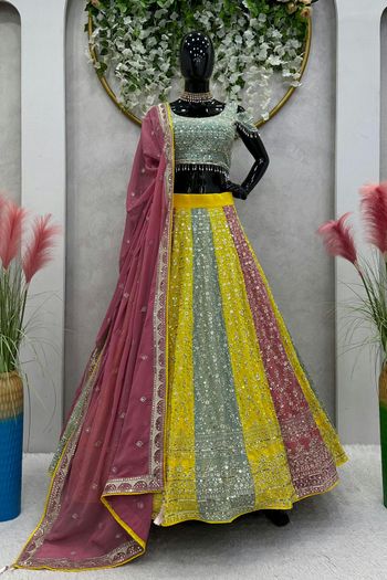 Faux Georgette Embroidery Lehenga Choli LD03880506