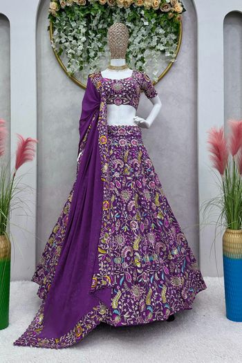Faux Georgette Embroidery Lehenga Choli LD03880499