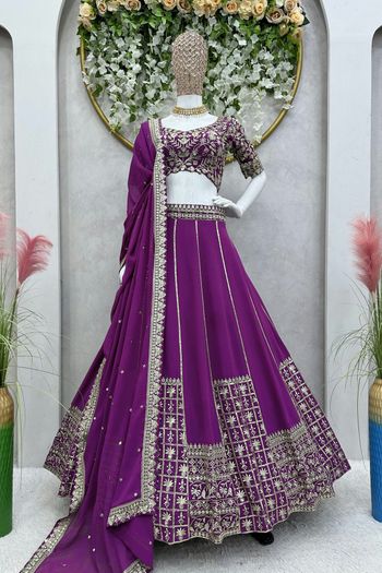 Faux Georgette Embroidery Lehenga Choli LD03880500