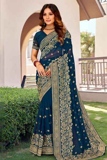 Georgette Designer Saree SR01541337