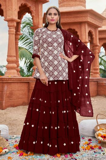 Georgette Embroidery Lehenga Choli LD03880556