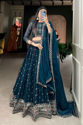 Georgette Embroidery Lehenga Choli LD03880512