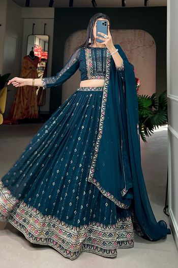 Georgette Embroidery Lehenga Choli LD03880512